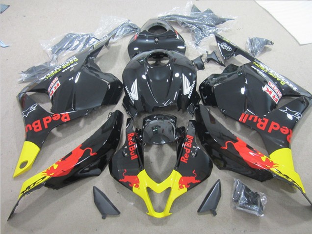 Noir Jaune Red Bull 09-12 CBR600RR Carénage Moto Noir Jaune Red Bull 09-12 CBR600RR Carénage Moto
