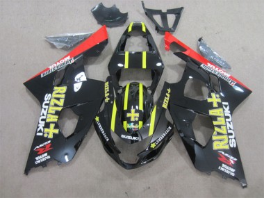 Noir Jaune Rizla 04-05 GSXR 600 Carénages Moto