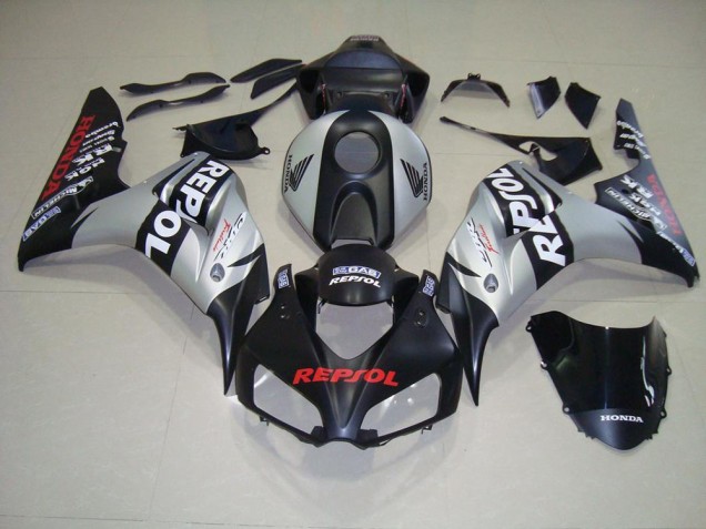 Noir Mat Argent Repsol 06-07 CBR1000RR Carénages Moto Noir Mat Argent Repsol 06-07 CBR1000RR Carénages Moto