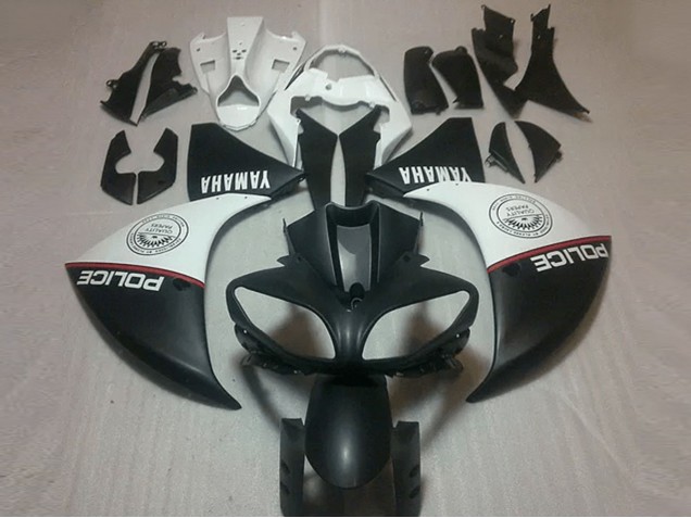 Noir Mat Blanc 12-14 YZF R1 Carénage Moto Noir Mat Blanc 12-14 YZF R1 Carénage Moto