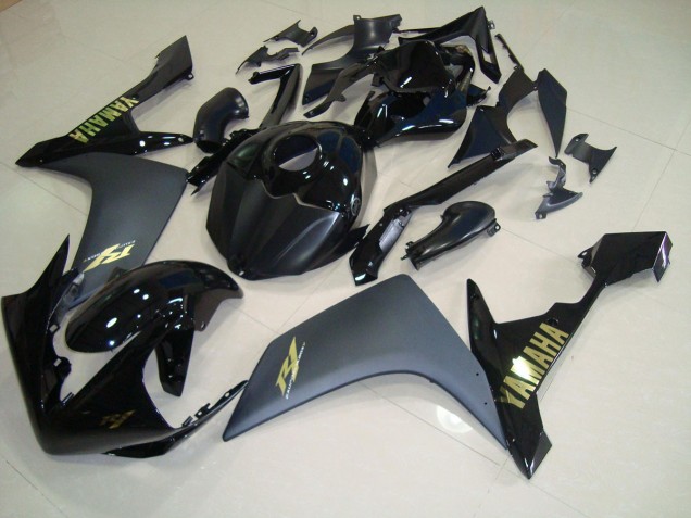 Noir Mat Or 07-08 YZF R1 Carénage Moto
