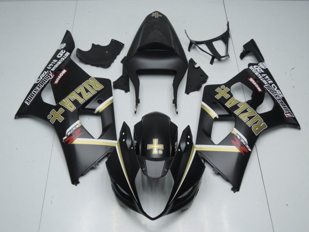 Noir Mat Rizla 03-04 GSXR 1000 Carénage Moto Noir Mat Rizla 03-04 GSXR 1000 Carénage Moto