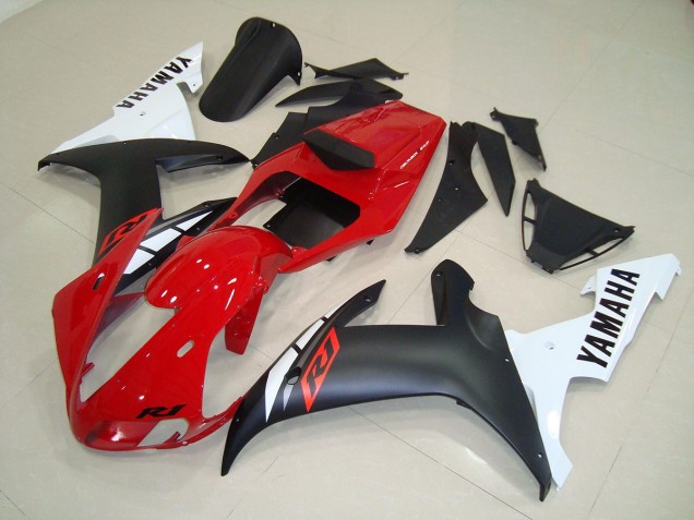 Noir Mat Rouge 02-03 YZF R1 Carénage Moto Noir Mat Rouge 02-03 YZF R1 Carénage Moto