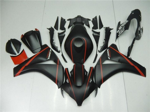 Noir Mat Rouge 08-11 CBR1000RR Carénage Moto Noir Mat Rouge 08-11 CBR1000RR Carénage Moto