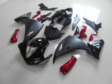 Noir Mat Rouge 12-14 YZF R1 Carénage Moto