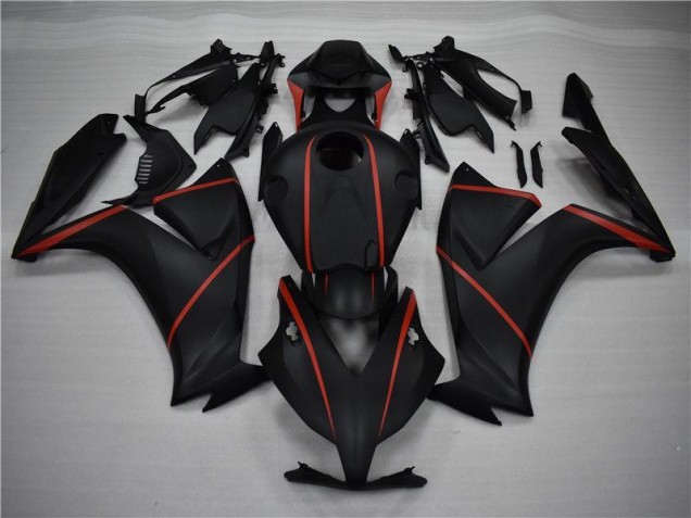 Noir Mat Rouge 12-16 CBR1000RR Carénage Moto Noir Mat Rouge 12-16 CBR1000RR Carénage Moto