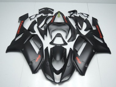 Noir Mat avec Rouge Décalque 07-08 ZX6R Carénage Moto