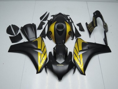 Noir Mat et Or 08-11 CBR1000RR Carénage Moto