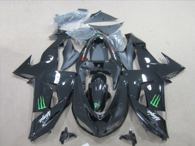 Noir Ninja Vert Monster 07-08 ZX6R Carénage Moto