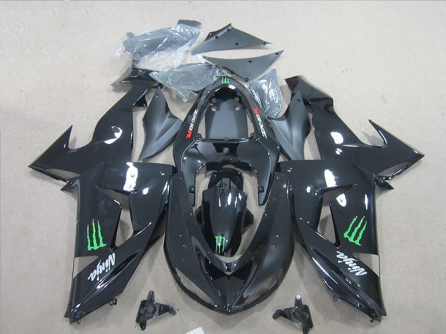 Noir Ninja Vert Monster 07-08 ZX6R Carénage Moto Noir Ninja Vert Monster 07-08 ZX6R Carénage Moto