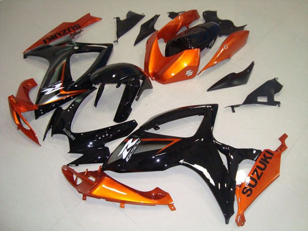 Noir Orange 06-07 GSXR 750 Carénages Moto Noir Orange 06-07 GSXR 750 Carénages Moto