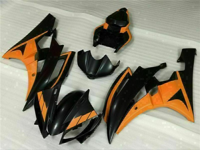 Noir Orange 06-07 YZF R6 Carénage Moto Noir Orange 06-07 YZF R6 Carénage Moto