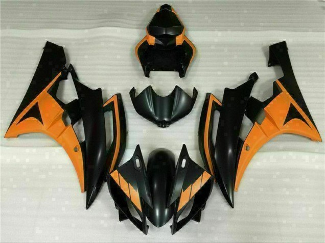 Noir Orange 06-07 YZF R6 Carénage Moto Noir Orange 06-07 YZF R6 Carénage Moto