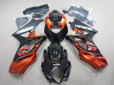 Noir Orange 07-08 GSXR 1000 Carénages Moto