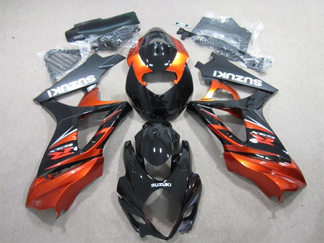 Noir Orange 07-08 GSXR 1000 Carénages Moto Noir Orange 07-08 GSXR 1000 Carénages Moto