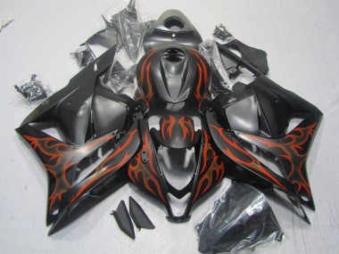 Noir Orange Flamme 09-12 CBR600RR Carénage Moto