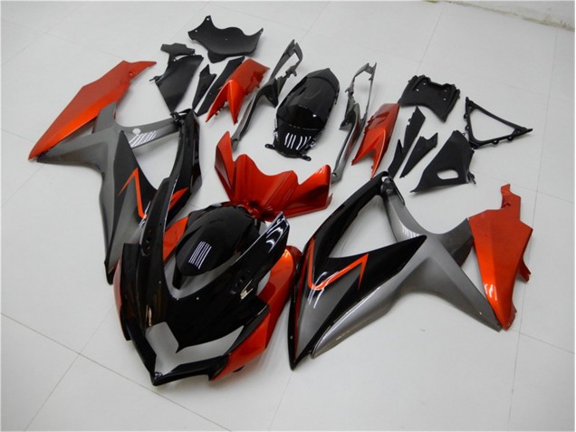 Noir Orange Gris 08-10 GSXR 600/750 Carénage Moto Noir Orange Gris 08-10 GSXR 600/750 Carénage Moto