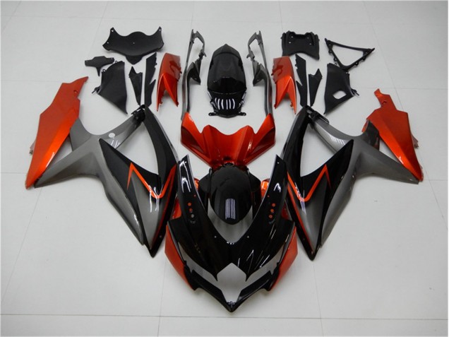 Noir Orange Gris 08-10 GSXR 600/750 Carénage Moto Noir Orange Gris 08-10 GSXR 600/750 Carénage Moto