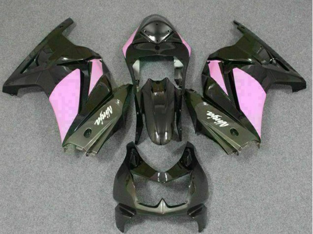 Noir Rose Ninja 08-12 EX250 Carénage Moto Noir Rose Ninja 08-12 EX250 Carénage Moto