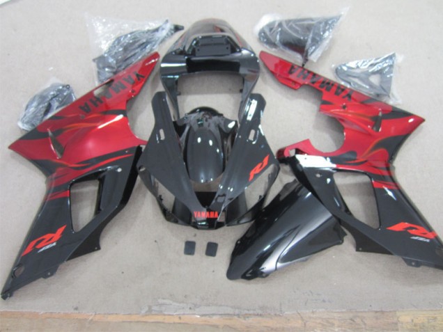Noir Rouge 00-01 YZF R1 Carénage Moto Noir Rouge 00-01 YZF R1 Carénage Moto