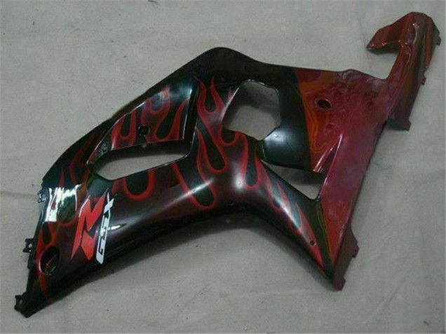 Noir Rouge 01-03 GSXR 600/750 Carénage Moto Noir Rouge 01-03 GSXR 600/750 Carénage Moto