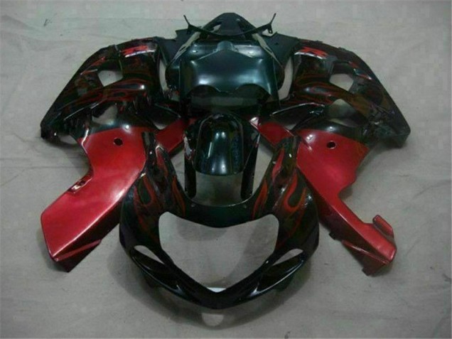 Noir Rouge 01-03 GSXR 600/750 Carénage Moto Noir Rouge 01-03 GSXR 600/750 Carénage Moto