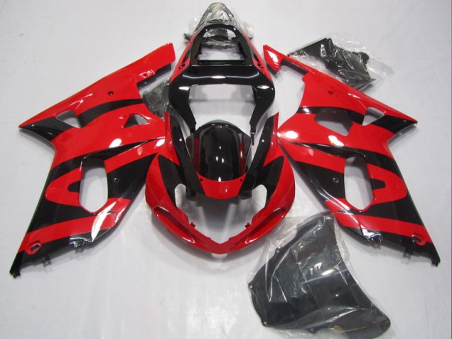 Noir Rouge 01-03 GSXR 600 Carénage Moto Noir Rouge 01-03 GSXR 600 Carénage Moto