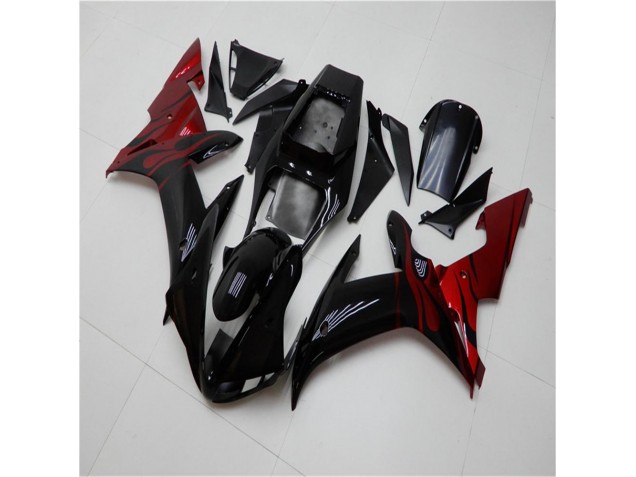 Noir Rouge 02-03 YZF R1 Carénage Moto Noir Rouge 02-03 YZF R1 Carénage Moto
