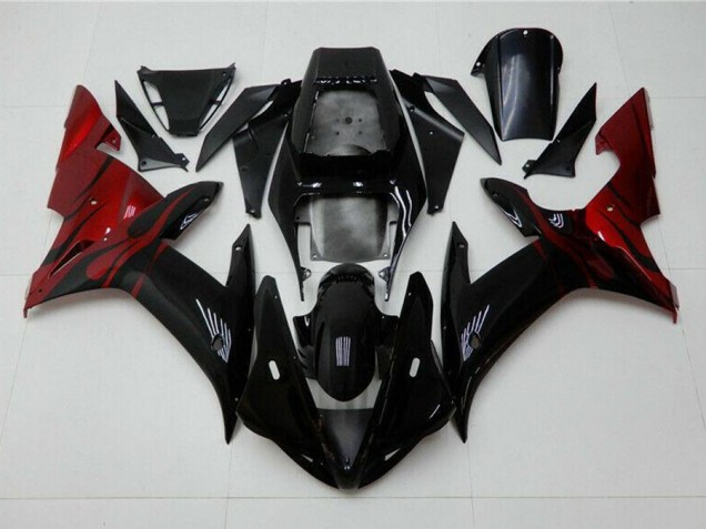Noir Rouge 02-03 YZF R1 Carénage Moto Noir Rouge 02-03 YZF R1 Carénage Moto