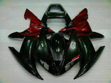 Noir Rouge 02-03 YZF R1 Carénages Moto