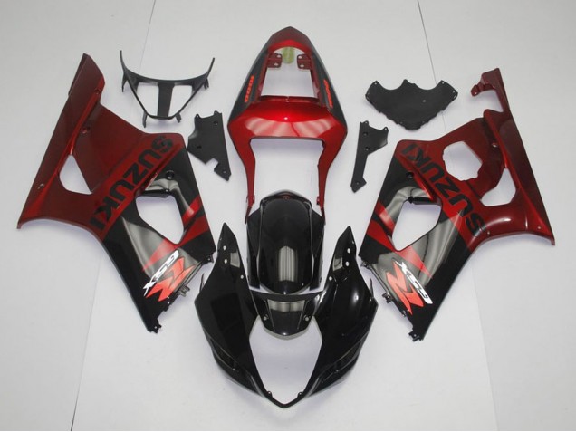 Noir Rouge 03-04 GSXR 1000 Carénage Moto Noir Rouge 03-04 GSXR 1000 Carénage Moto