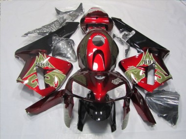 Noir Rouge 05-06 CBR600RR Kit Carénages Motos