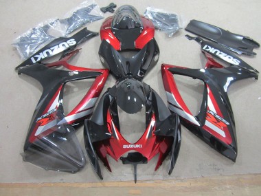 Noir Rouge 06-07 GSXR 750 Carénages Moto