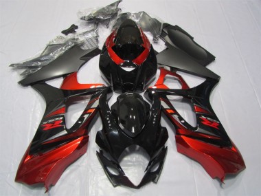 Noir Rouge 07-08 GSXR 1000 Carénage Moto