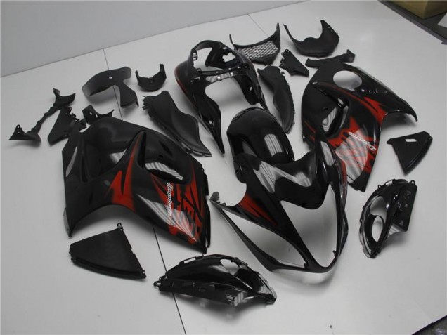Noir Rouge 08-19 GSXR 1300 Hayabusa Carénage Moto Noir Rouge 08-19 GSXR 1300 Hayabusa Carénage Moto