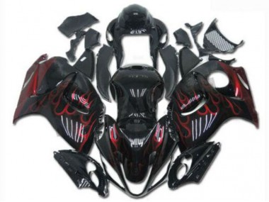 Noir Rouge 08-19 GSXR 1300 Hayabusa Carénages Moto & Carrosserie