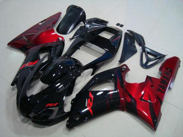 Noir Rouge 98-99 YZF R1 Carénage Moto Noir Rouge 98-99 YZF R1 Carénage Moto