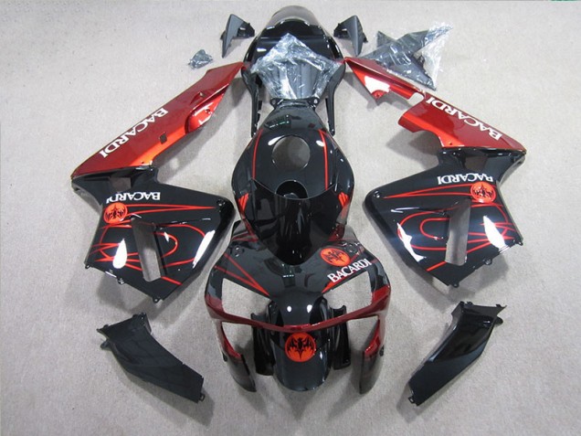 Noir Rouge BACARDI 05-06 CBR600RR Carénage Moto Noir Rouge BACARDI 05-06 CBR600RR Carénage Moto