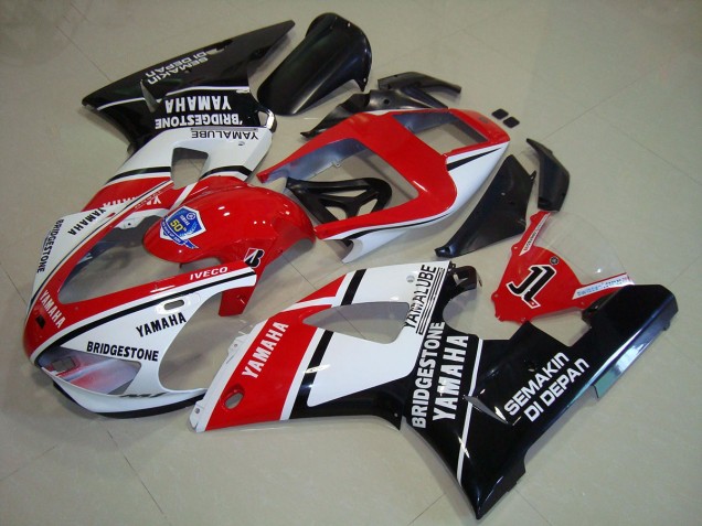 Noir Rouge Décalque 98-99 YZF R1 Carénage Moto Noir Rouge Décalque 98-99 YZF R1 Carénage Moto