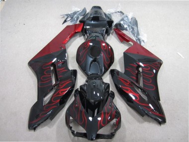Noir Rouge Flamme 04-05 CBR1000RR Carénages Moto