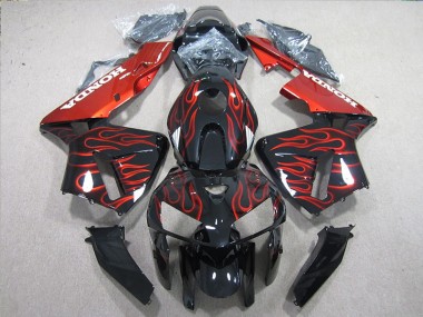 Noir Rouge Flamme 05-06 CBR600RR Carénage Moto