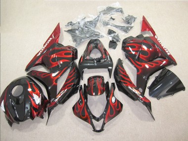 Noir Rouge Flamme 09-12 CBR600RR Carrosserie Moto