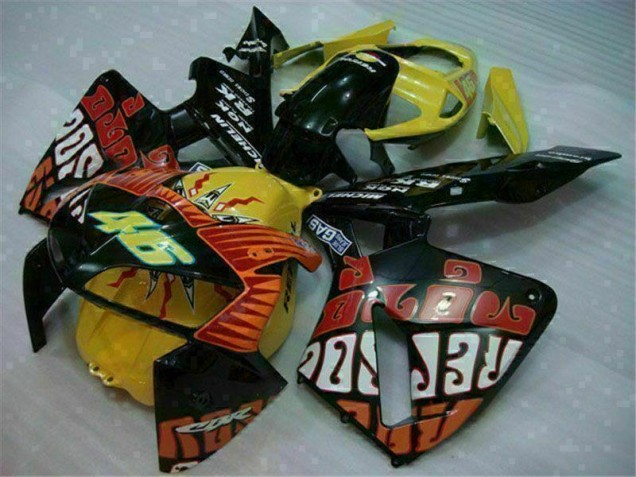 Noir Rouge Jaune 46 05-06 CBR600RR Carénage Moto Noir Rouge Jaune 46 05-06 CBR600RR Carénage Moto