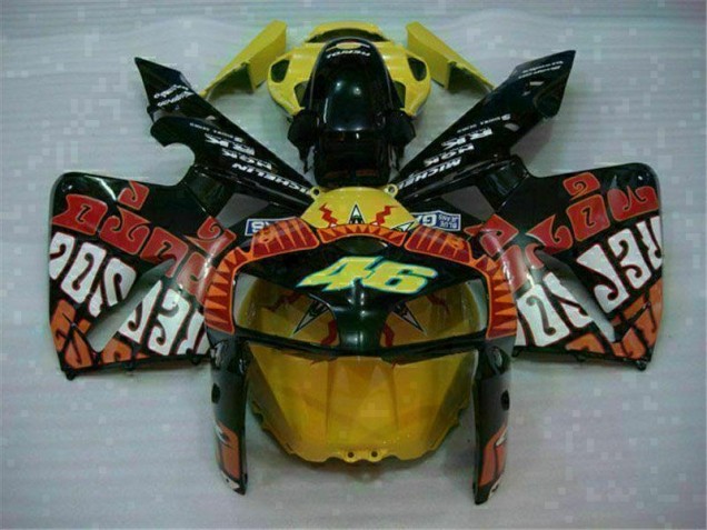 Noir Rouge Jaune 46 05-06 CBR600RR Carénage Moto Noir Rouge Jaune 46 05-06 CBR600RR Carénage Moto
