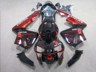 Noir Rouge RACARDI 03-04 CBR600RR Carénage Moto