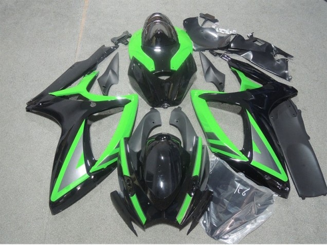 Noir Vert 06-07 GSXR 600 Carénages Moto Noir Vert 06-07 GSXR 600 Carénages Moto