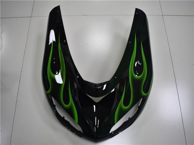 Noir Vert Flamme 06-07 ZX10R Carénage Moto Noir Vert Flamme 06-07 ZX10R Carénage Moto