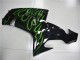 Noir Vert Flamme 06-07 ZX10R Carénage Moto Noir Vert Flamme 06-07 ZX10R Carénage Moto