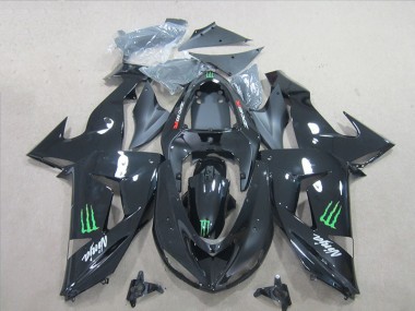 Noir Vert Monster Ninja 06-07 ZX10R Carénage Moto