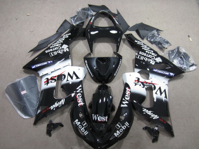 Noir West Mobil Ninja 636 05-06 ZX6R Carénage Moto Noir West Mobil Ninja 636 05-06 ZX6R Carénage Moto